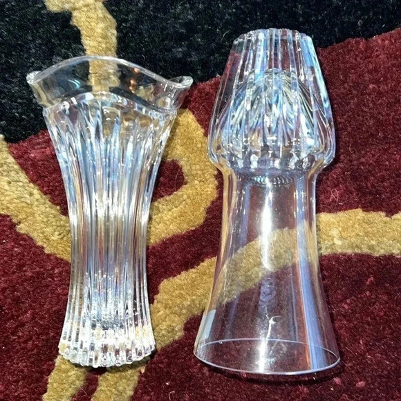 MIKASA CRYSTAL 2 Mini Bud Flower Vases Set of Two - Picture 1 of 16